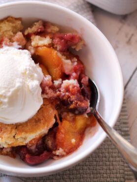 cherry peach cobbler