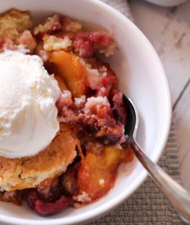 cherry peach cobbler