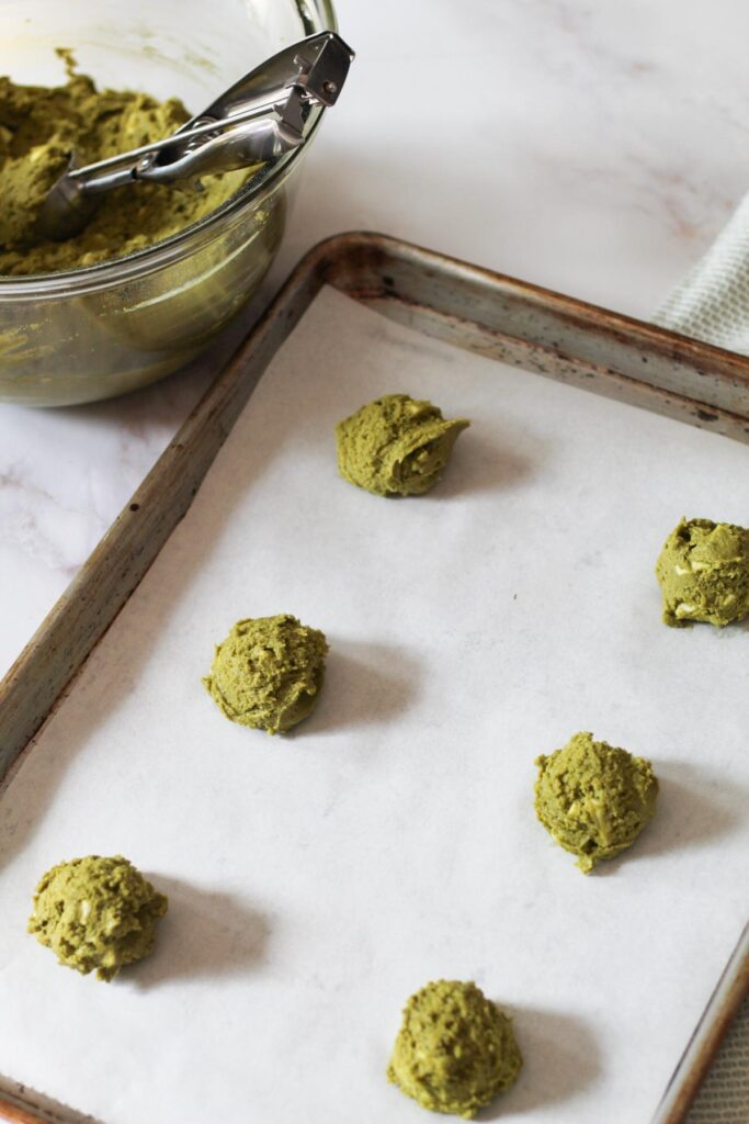 matcha white chocolate cookies