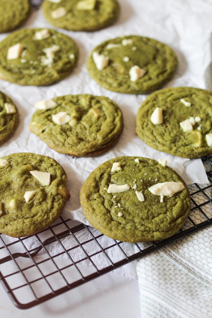 matcha white chocolate cookies