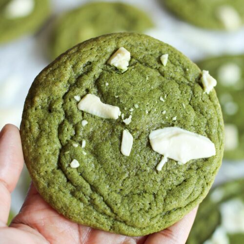 matcha white chocolate cookies