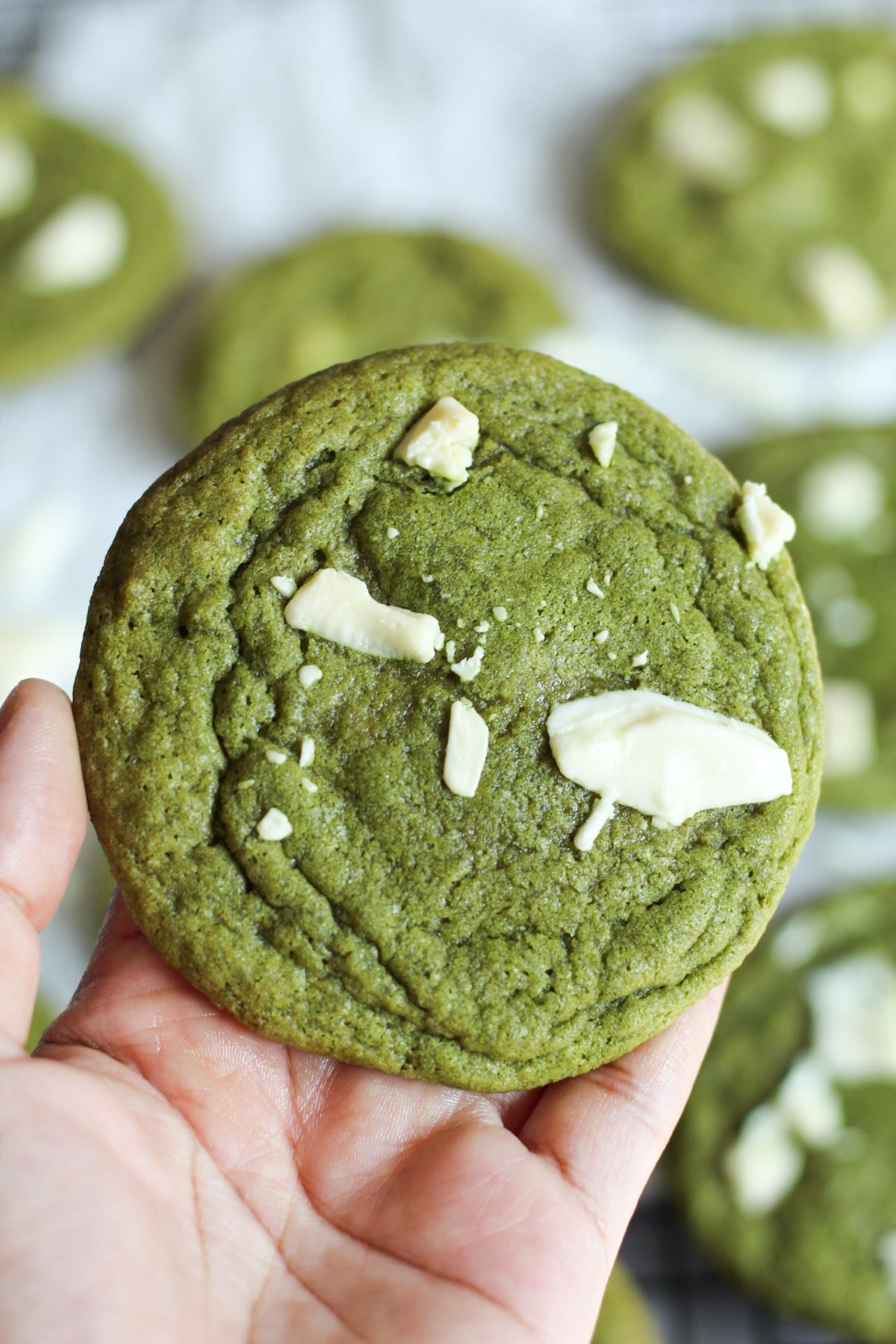 matcha white chocolate cookies