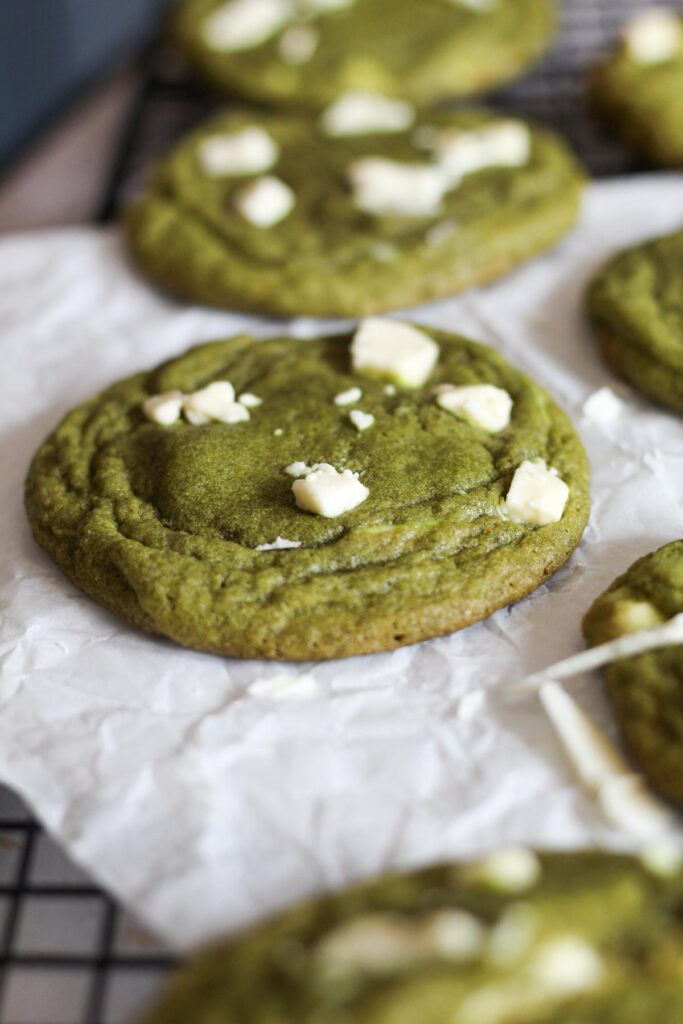 matcha white chocolate cookies